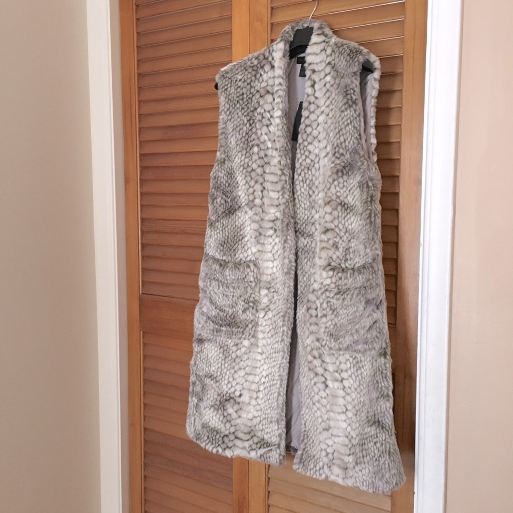 Steve Madden longline Fur Vest NWT